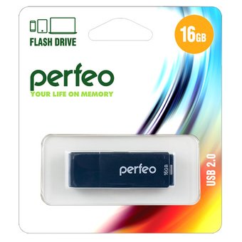  USB-флешка Perfeo C04 Black (PF-C04B016) 16G USB 2.0 