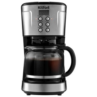  Кофеварка капельная Kitfort КТ-731 черный/нерж 