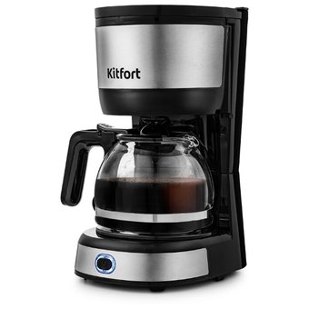  Кофеварка капельная Kitfort КТ-730 черный/нерж 