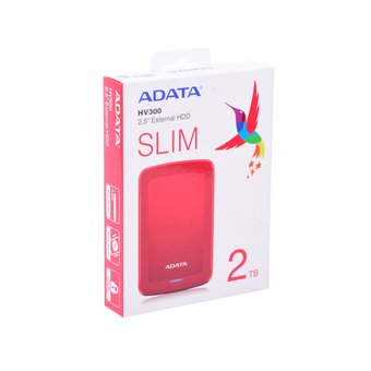  Внешний HDD 2TB A-DATA HV300 (AHV300-2TU31-CRD), 2,5", USB 3.1, красный 