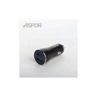  АЗУ Aspor A918 2USB Metal IQ Power + кабель Type-C (3,4A) Черный 