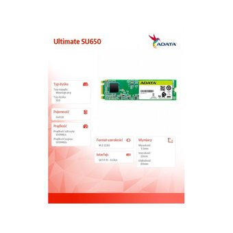  SSD Adata SU650 M.2 240Gb ASU650NS38-240GT-C 