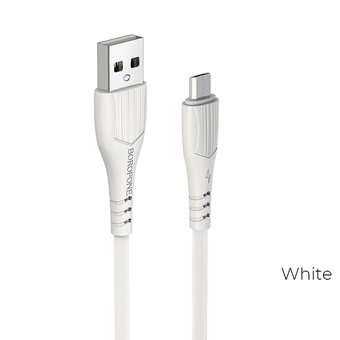  Дата-кабель BOROFONE BX37 Wieldy micro 1м (белый) 