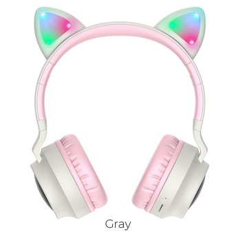  Наушники полноразмерные bluetooth HOCO W27 Cat ear, grey 