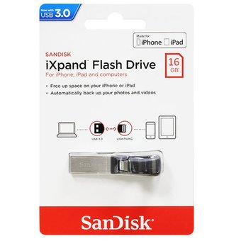  USB-флешка SanDisk iXpand 16GB USB3.0/Lightning (SDIX30C-016G-GN6NN) 