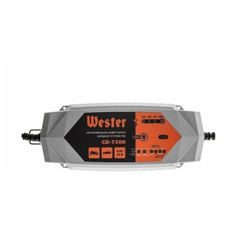  Зарядное устройство WESTER CD-7200 для АКБ 12В/24В, макс 7А, АКБ до 230Ач 