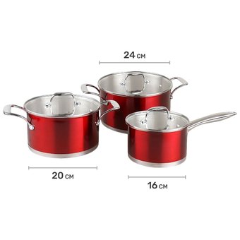  Набор кастрюль Pomi d'Oro PSS-640027 Prezioso 