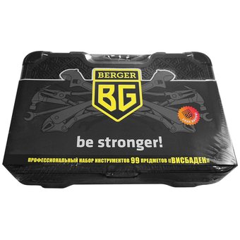  Набор инструментов BERGER ВИСБАДЕН BG099-1214 99 предметов 1/2" -1/4" профессиональный 
