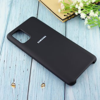  Чехол Silicone case для Samsung A71 2020 чёрный (18) 