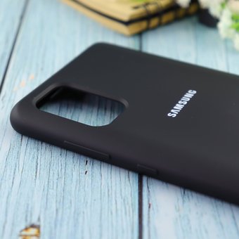  Чехол Silicone case для Samsung A71 2020 чёрный (18) 
