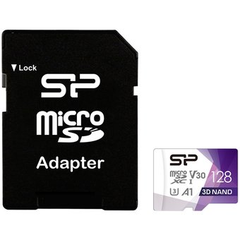  Карта памяти Silicon Power SP128GBSTXDU3V20AB microSD 128GB Superior Pro A1 microSDXC Class 10 UHS-I U3 Colorful 100/80 Mb/s (SD адаптер) 