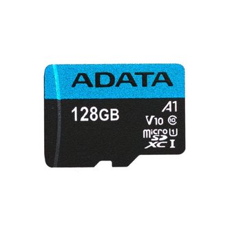  Карта памяти A-DATA AUSDX128GUICL10A1-RA1 microSD 128GB microSDHC Class 10 UHS-I A1 100/25 MB/s (SD адаптер) 