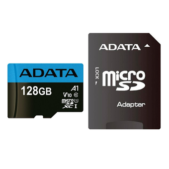  Карта памяти A-DATA AUSDX128GUICL10A1-RA1 microSD 128GB microSDHC Class 10 UHS-I A1 100/25 MB/s (SD адаптер) 