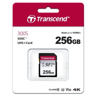 Карта памяти Transcend TS256GSDC300S SDXC 300S, 256GB UHS-I Class U3 V30 