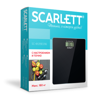  Весы напольные Scarlett SC-BS33E036 черный 