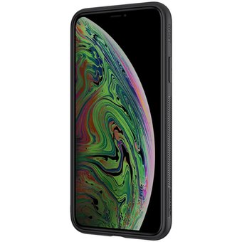  УЦ Чехол Nillkin Synthetic Fiber(Plaid) для iPhone 11 Pro Max (чёрный) (ПУ) 
