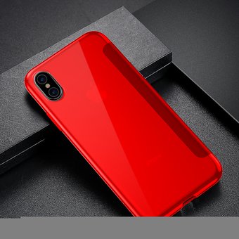  УЦЧехол Baseus Touchable для iPhone XS Max 6.5inch красный (ПУ) 