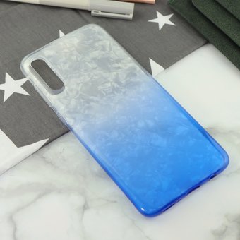  УЦ Накладка силиконовая перламутровая 2 в 1 для Samsung Galaxy A70, синий (ПУ) 