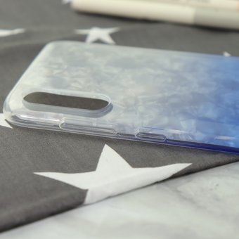  УЦ Накладка силиконовая перламутровая 2 в 1 для Samsung Galaxy A70, синий (ПУ) 