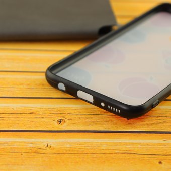 УЦ Накладка силиконовая с поп сокетом для Samsung Galaxy A40 с рисунком "Сок", молочный (ПУ) 