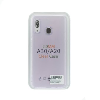 УЦ Чехол силиконовый под оригинал для Samsung Galaxy A20/A30 (2019) в упаковке, прозрачно-фиолетовый (ПУ) 