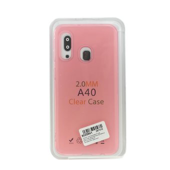  УЦ Чехол силиконовый под оригинал для Samsung Galaxy A40 в упаковке, прозрачно-красный (ПУ) 