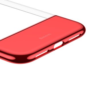  УЦ Чехол Baseus Half to Half для iPhone XS Max 6.5inch красный (ПУ) 