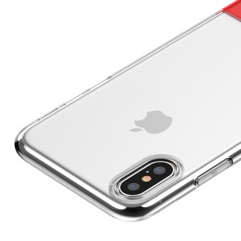  УЦ Чехол Baseus Half to Half для iPhone XS Max 6.5inch красный (ПУ) 