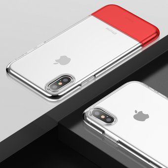  УЦ Чехол Baseus Half to Half для iPhone XS Max 6.5inch красный (ПУ) 