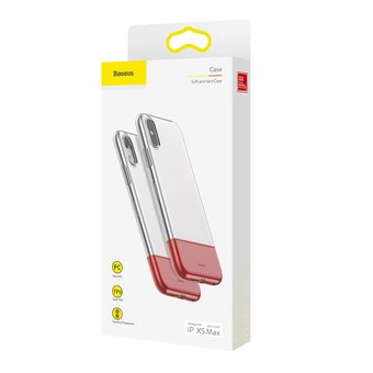  УЦ Чехол Baseus Half to Half для iPhone XS Max 6.5inch красный (ПУ) 