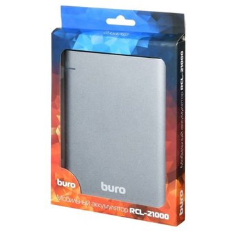  Аккумулятор внешний Buro RCL-21000 Li-Pol 21000mAh 2.1A темно-серый 2xUSB 
