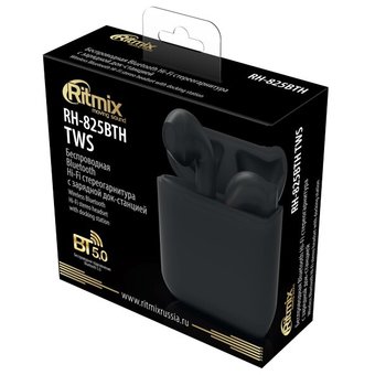  Наушники Bluetooth RITMIX RH-825BTH TWS black 