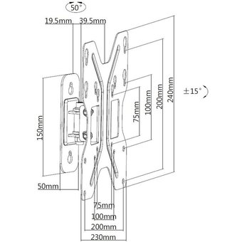  Кронштейн для телевизора Ultramounts UM 863 черный 23"-42" до30кг наклон 