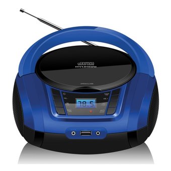 Аудиомагнитола Hyundai H-PCD340 черный/синий 