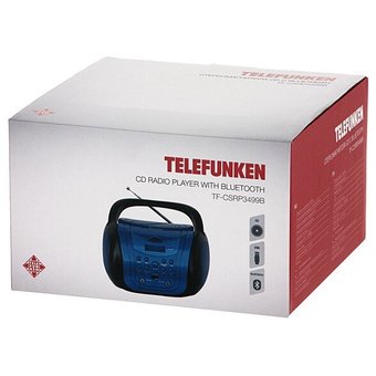  Аудиомагнитола Telefunken TF-CSRP3499B синий/черный 