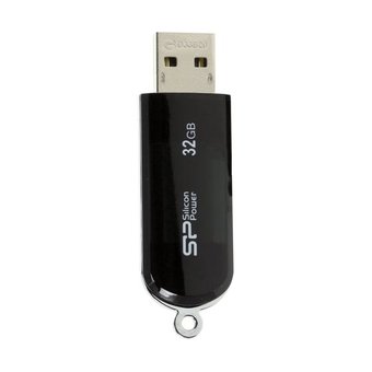  USB-флешка 32G USB2.0 SiliconPower LuxMini 322 Black (SP032GBUF2322V1K) 
