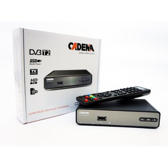  Ресивер DVB-T2 Cadena CDT-1651SB черный 