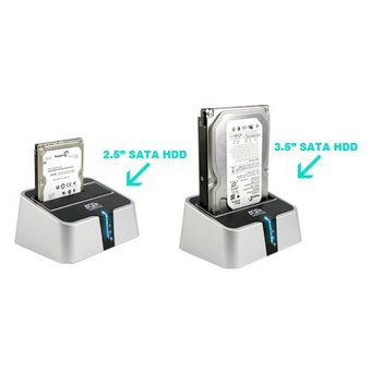  Док-станция для HDD AgeStar 3UBT2 SATA пластик серебристый 1 