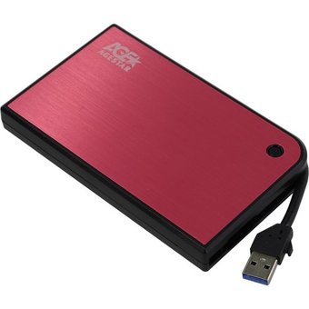  Внешний корпус для HDD/SSD AgeStar 3UB2A14 SATA II пластик/алюминий красный 2.5" 
