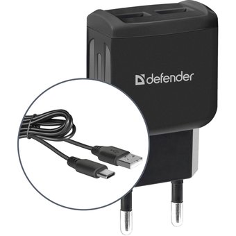  СЗУ Defender UPC-23 5V/2.1A 2XUSB 83583 