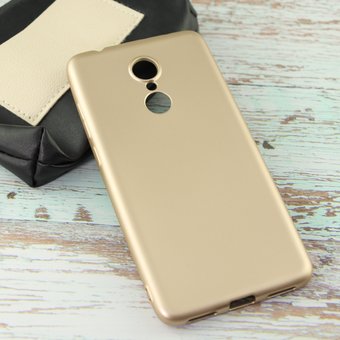  УЦ Чехол-накладка J-Case THIN 0,5 mm Xiaomi для Redmi 5 золото (ПУ) 