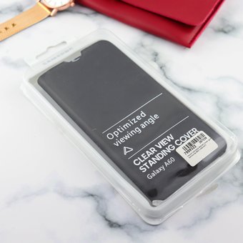 Чехол-книжка Wallet Cover для Samsung A60 (чёрный) 