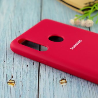  Чехол Silicone case для Samsung A20S 2019 бордовый(42) 