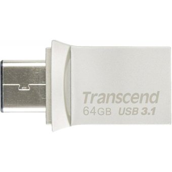  Flash Drive 64GB OTG USB 3.1 gen.1 & USB Type-C Transcend JetFlash 890 TS64GJF890S 