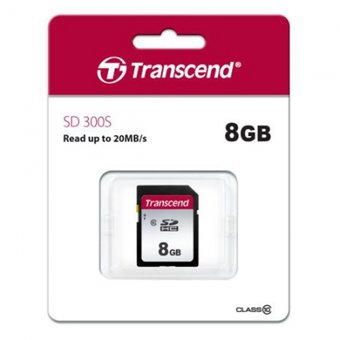  Карта памяти Transcend TS8GSDC300S SDHC 300S, 8GB UHS-I Class U1 