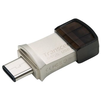  Flash Drive 64GB OTG USB 3.1 gen.1 & USB Type-C Transcend JetFlash 890 TS64GJF890S 