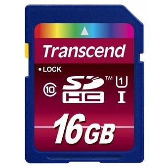  Карта памяти Transcend TS16GSDHC10U1 SDHC Ultimate, 16GB UHS-I Class 10 U1 