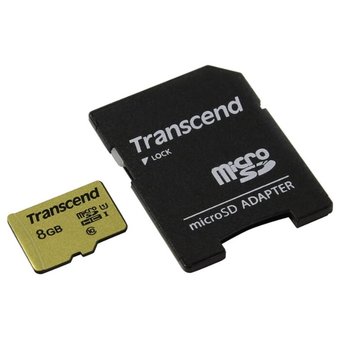  Карта памяти Transcend TS8GUSD500S 8GB UHS-I U1 microSD with Adapter 