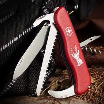  Нож перочинный Victorinox HUNTER (0.8573) 111мм 12функций красный 