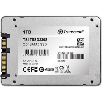  SSD Transcend SSD230 (TS1TSSD230S) 2.5" SATA III, 3D NAND TLC, 1 Тб 
